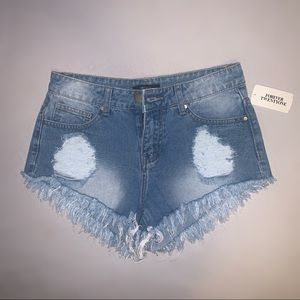 Distressed shorts